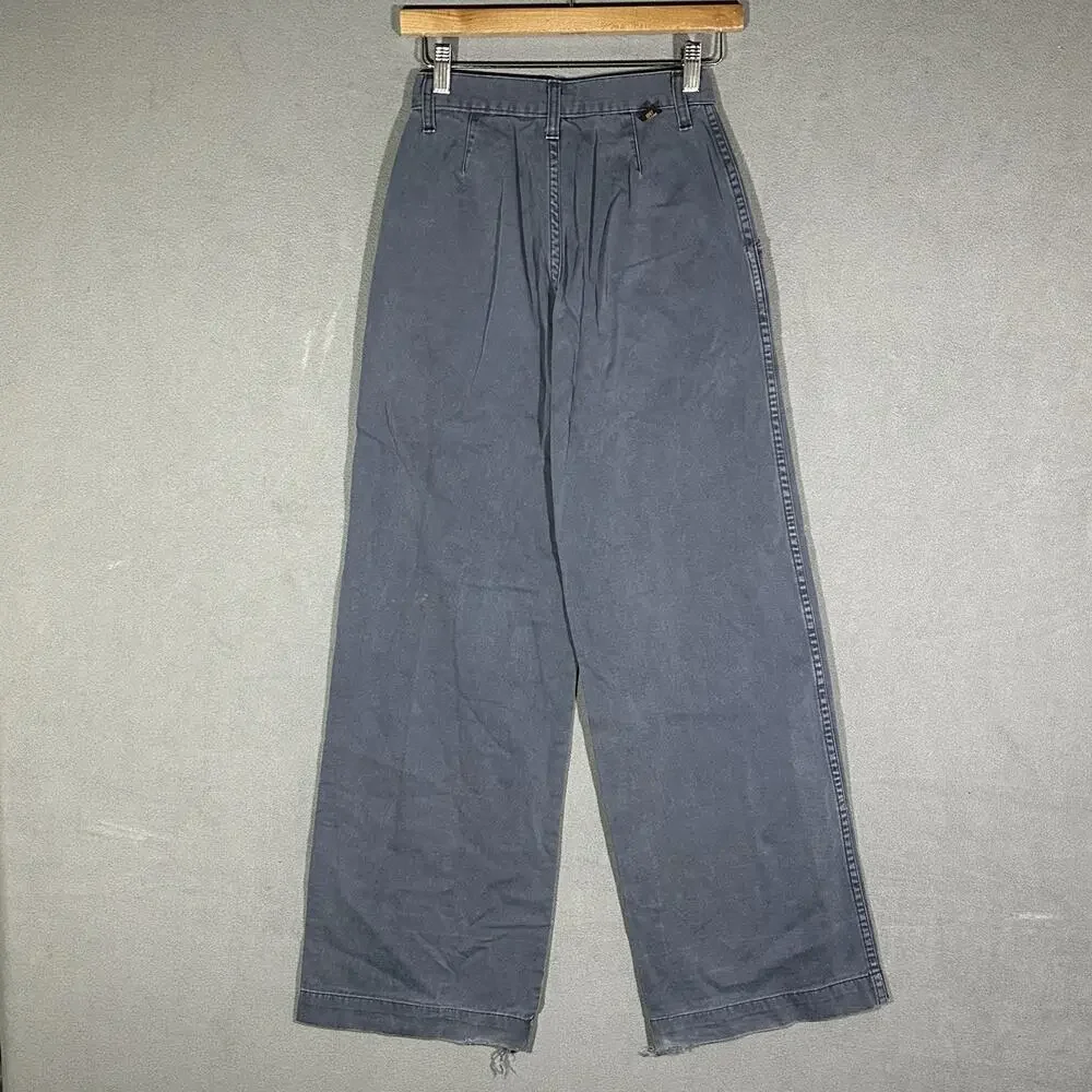 VTG 90s Y2K JNCO Girlie Stuff Cotton Navy Blue Army Pants Sz 3 1267 Uniform